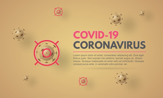 Coronavirus in doelbanner. corona-uitbraak