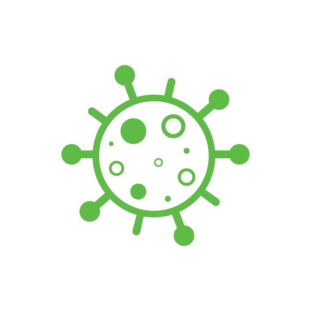 Coronavirus is groen in een minimalistische stijl