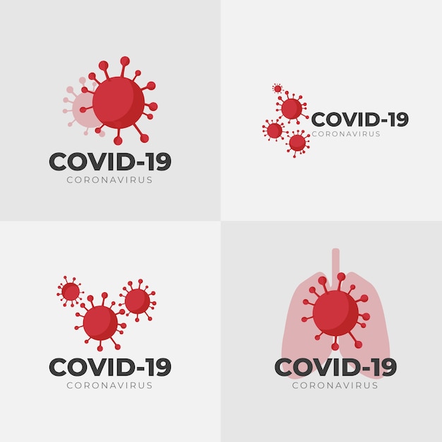 Vettore modello di logo di coronavirus