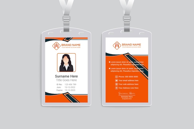 Coronavirus medical id card design