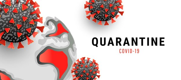 coronavirus molecule with world globe on white background