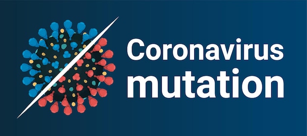Мутация коронавируса - новая форма иллюстрации covid