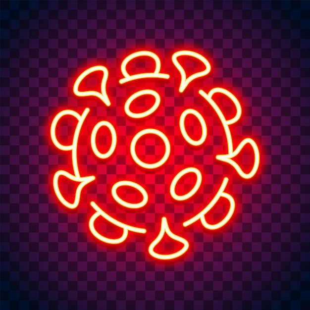 Coronavirus Neon Icon