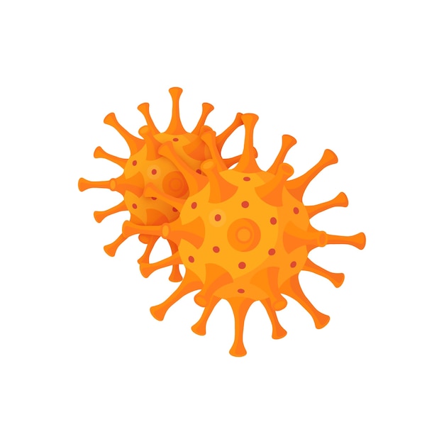 Coronavirus-pictogram in cartoon stijl.