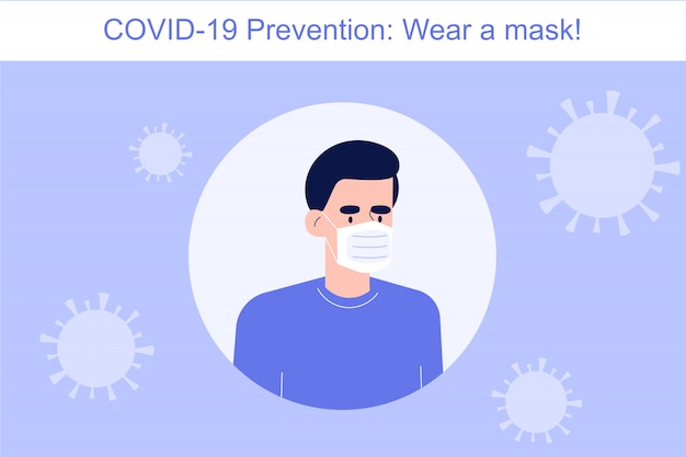 Coronavirus-preventie draag een masker