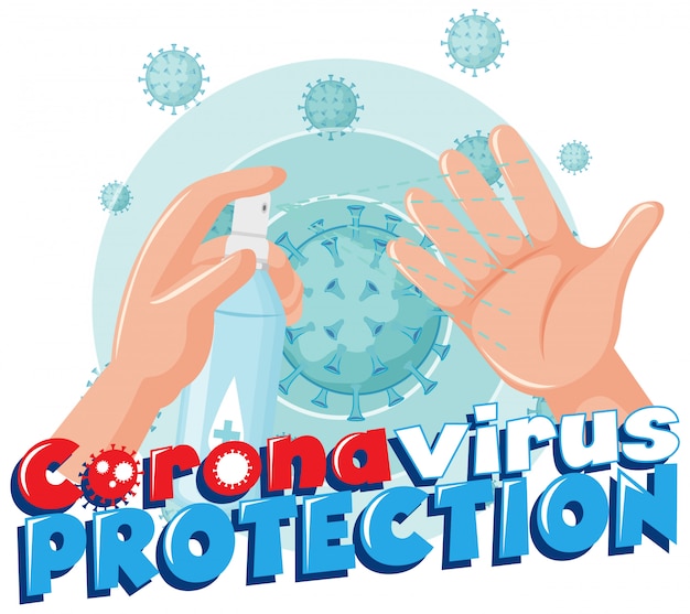 Vector coronavirus protectection by cleaning hand