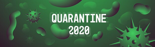 Banner di quarantena 2020 di coronavirus