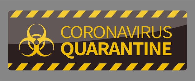 Vettore linea di avvertimento per la quarantena del coronavirus