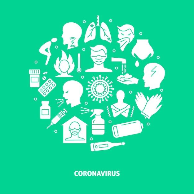 Coronavirus round poster