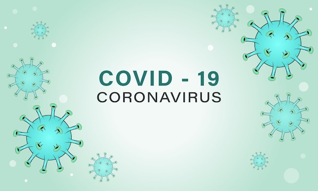 Coronavirus spandoek poster op lichte achtergrond