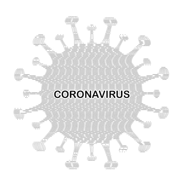 Vettore testo tipografico del coronavirus