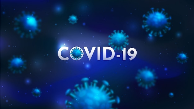 Coronavirus-uitbraak 3d render achtergrondvector, covid-19 die de luchtwegen in de mens aantast, corona-virus covid 19 virale infectie