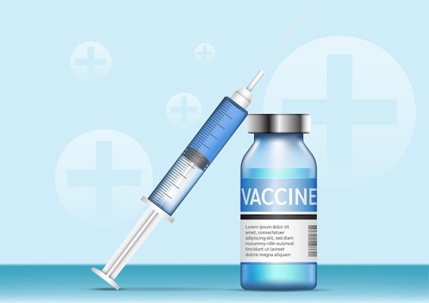 Vector coronavirus vaccination background concept. vector illustration