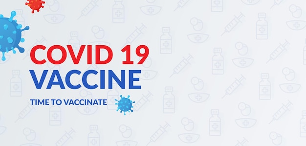 Banner medico promozionale per la vaccinazione contro il coronavirus