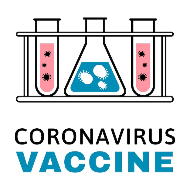 Vettore illustrazione del vettore di vaccinazione contro il coronavirus