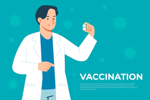 Illustrazione di concetto di vaccino contro il coronavirus