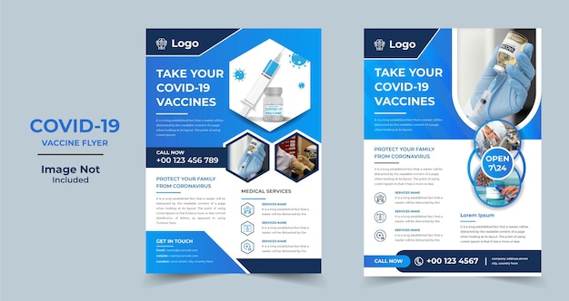 Coronavirus vaccine flyer design