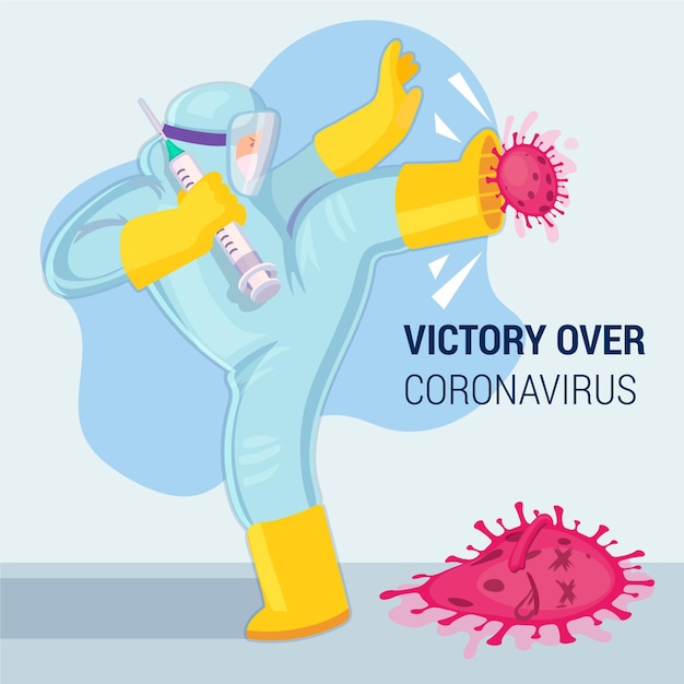 Vector coronavirus victory