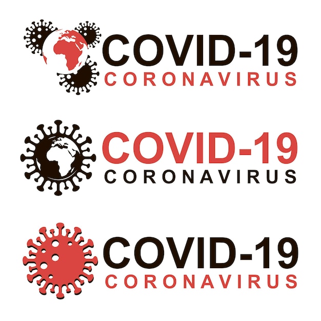 Vector coronavirus warning sign set