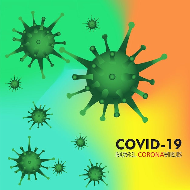 Coronavirusziekte covid19-infectie pathogeen respiratoire influenza covid-viruscellen officiële naam voor de ziekte van coronavirus genaamd covid19 vectorillustratie