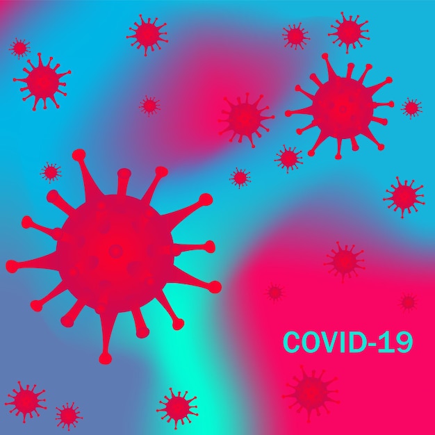 Coronavirusziekte COVID19-infectie Pathogeen respiratoire influenza covid-viruscellen Officiële naam voor de ziekte van Coronavirus genaamd COVID19 Vectorillustratie