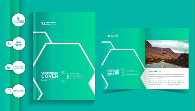 corporate 4 pages brochure design