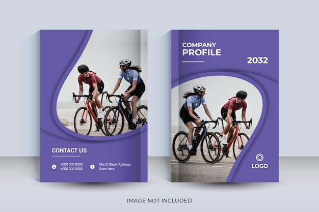 Корпоративный дизайн обложки книги формата а4, годовой отчет и шаблон журнала