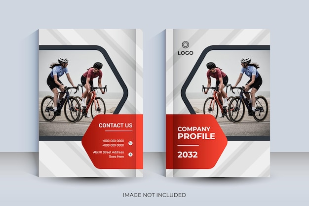 Corporate a4 book cover design and annual report and magazine template