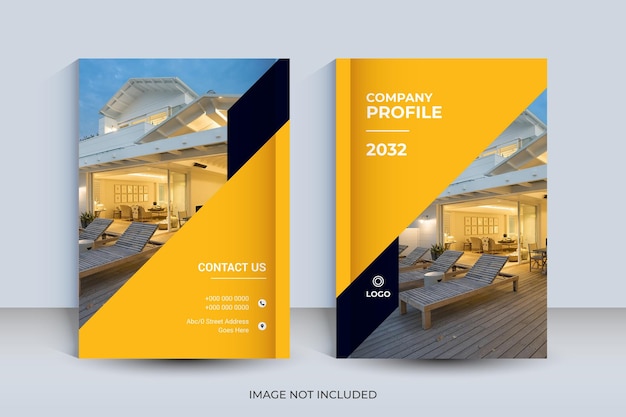 Corporate A4 Book Cover Design Template