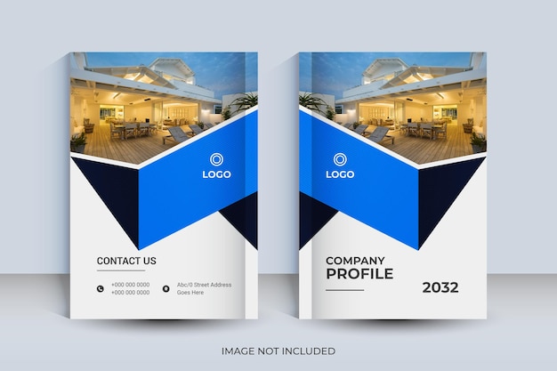 Corporate a4 book cover design template