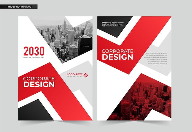 Corporate a4 business book cover design and annual report and brochure template