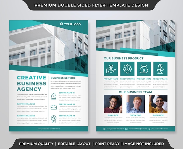 Corporate a4 flyer template with premium and minimalist style