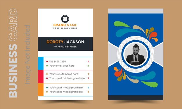 Vector corporate abstract business card design template