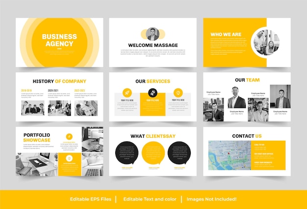 Corporate agency and business agency powerpoint template design