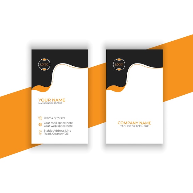 Corporate agency business card template