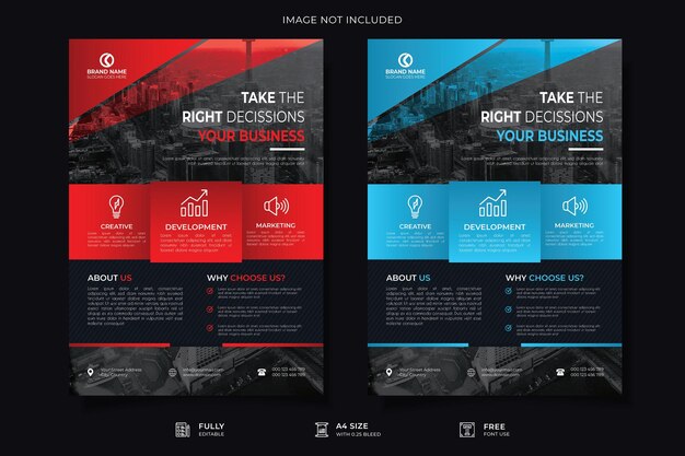 Vector corporate agency business flyer template