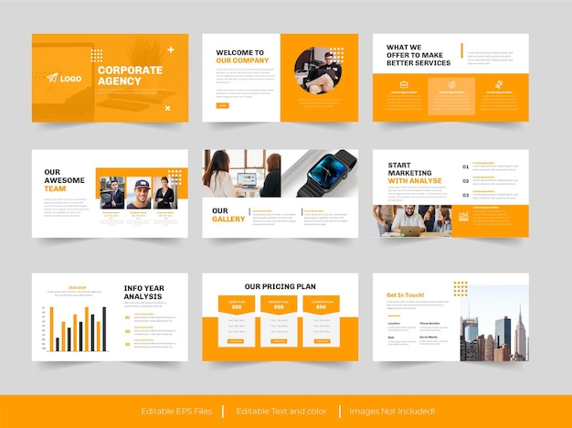 Corporate agency presentation design