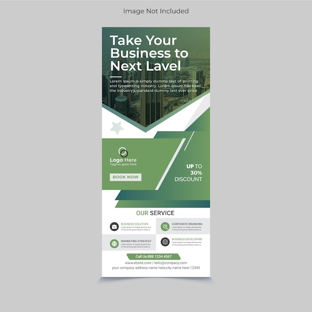 Corporate Agency Rollup banner design template Premium Vector