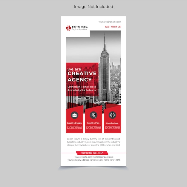 Corporate Agency Rollup banner design template Premium Vector