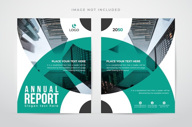 Vector corporate annual report business book cover template