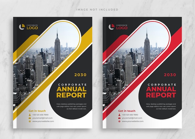 Corporate annual report business company profile cover in a4