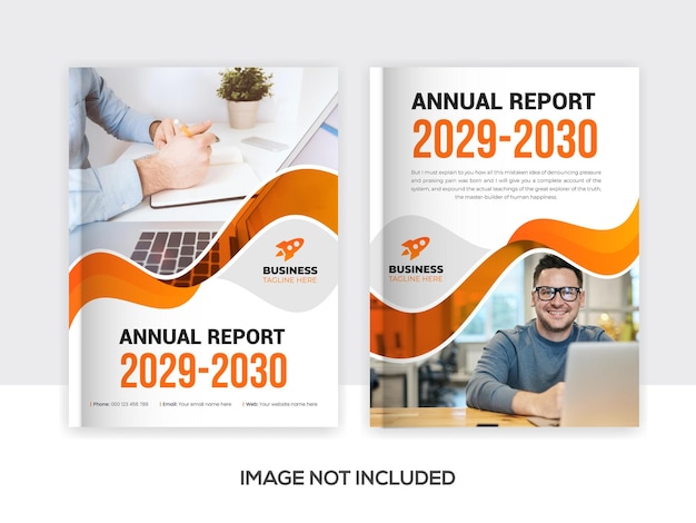 Corporate annual report cover design template