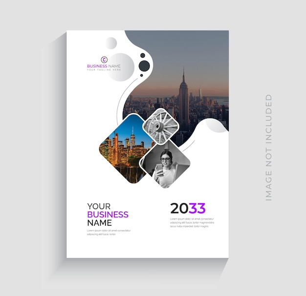 corporate annual report cover professional book cover design template in a4