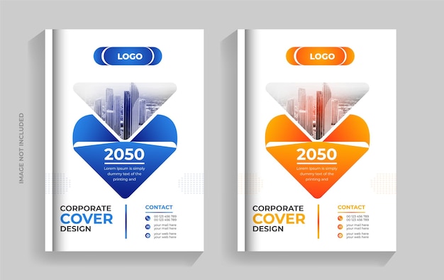 Corporate annual report cover professional book cover design template in a4.