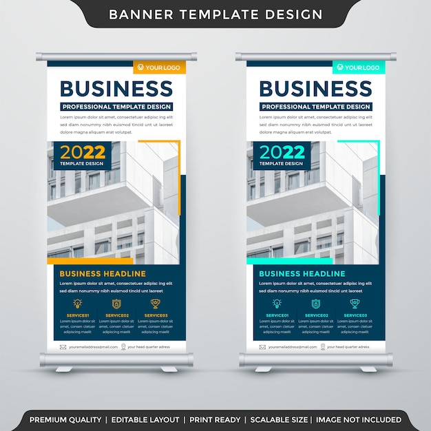 Corporate banner template with modern style use for publication ad and commercial information