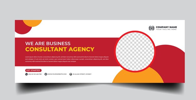 Corporate bedrijfsadviseur social media banner ontwerpsjabloon