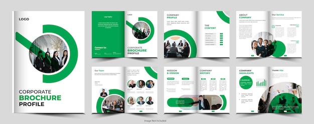 Corporate bedrijfsprofiel brochure sjabloonontwerp