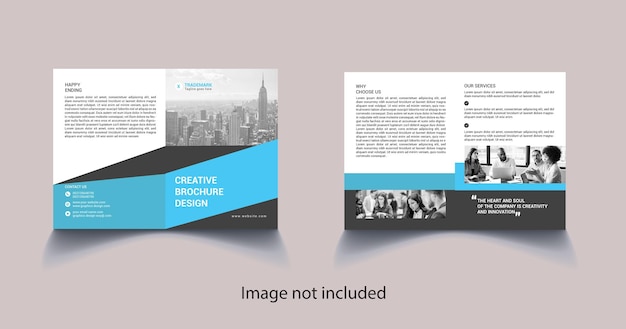 Corporate bi-fold brochure design template