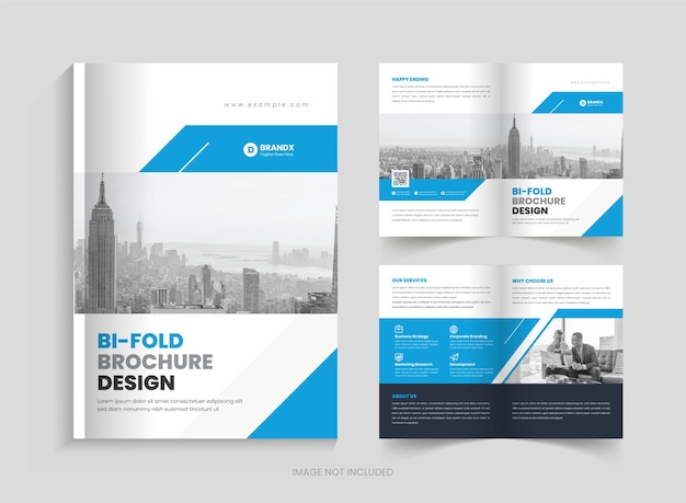기업 이중 접기 브로셔 템플릿