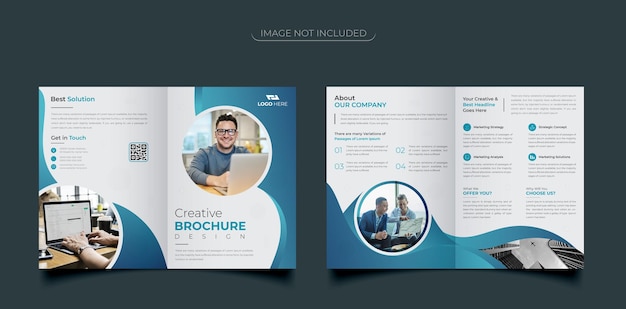 Corporate bi fold brochure template